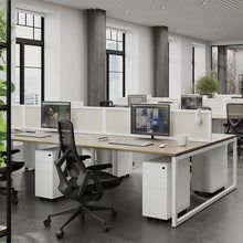 Load image into Gallery viewer, Connection Box Frame Bench Desks in Modern Open Plan Office Space
