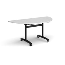 Load image into Gallery viewer, Pivot Pro 1600 Black White Semi Circle Folding Table
