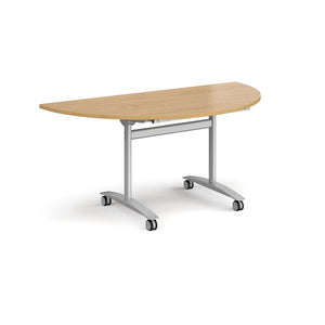 Pivot Pro 1600 Silver Beech Semi Circle Folding Table