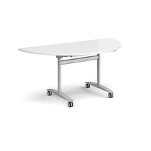 Load image into Gallery viewer, Pivot Pro 1600 Silver White Semi Circle Folding Table

