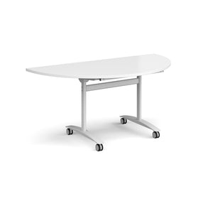 Pivot Pro 1600 White Semi Circle Folding Table