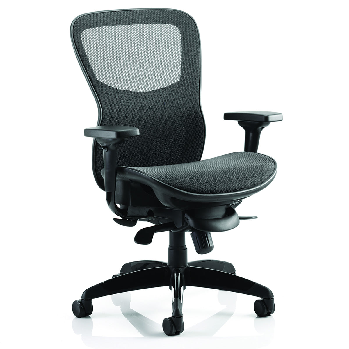 Fusion Ergonomic Black Mesh Office Chair Front