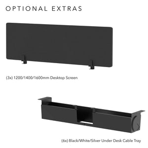Fusion 6 Person Bench Desk Optional Extras