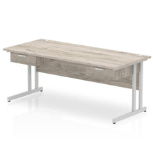Load image into Gallery viewer, Impulse 1800 Silver Grey Oak 2 Drawer Desk
