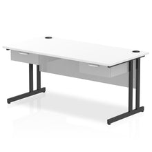 Load image into Gallery viewer, Impulse 1600 Black White 2 Drawer Desk
