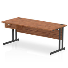 Load image into Gallery viewer, Impulse 1800 Black Walnut Office Desk with Drawer
