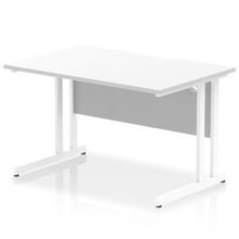 Load image into Gallery viewer, Impulse 1200 White Scalloped Office Desk
