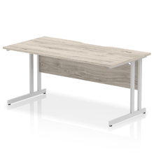 Load image into Gallery viewer, Impulse 1600 Silver Grey Oak Scalloped Office Desk
