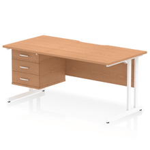 Load image into Gallery viewer, Impulse 1600 White Oak 3 Drawer Office Desk
