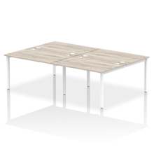 Load image into Gallery viewer, Dynamic Impulse 2400 Grey Oak White Bench Desk

