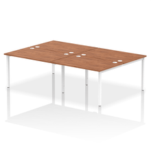 Load image into Gallery viewer, Dynamic Impulse 2400 Walnut White Bench Desk
