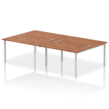 Load image into Gallery viewer, Dynamic Impulse 2800 Walnut Silver Bench Desk
