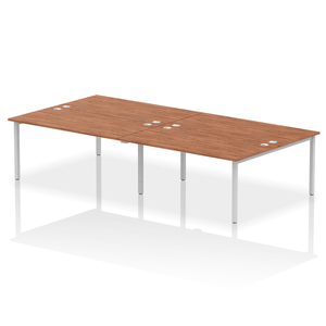 Dynamic Impulse 3200 Walnut Silver Bench Desk
