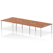 Load image into Gallery viewer, Dynamic Impulse 4200 Walnut Silver Bench Desk
