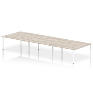 Dynamic Impulse 4800 Grey Oak White Bench Desk