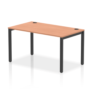 Impulse 1400 Black Beech Single Bench Desk