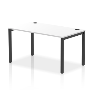 Impulse 1400 Black White Single Bench Desk