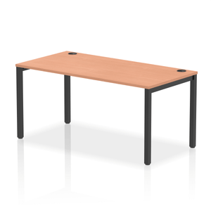 Impulse 1600 Black Beech Single Bench Desk