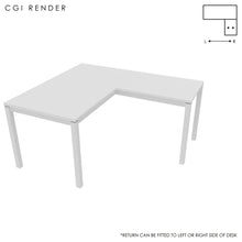 Load image into Gallery viewer, Duo 140 x 160 (CM) Corner Desk White
