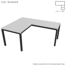 Load image into Gallery viewer, Duo 140 x 180 (CM) Corner Desk Grey with Shadow Grey Legs
