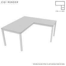 Load image into Gallery viewer, Duo 160 x 160 (CM) Corner Desk Grey with White Legs
