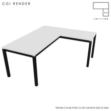 Load image into Gallery viewer, Duo 180 x 160 (CM) Corner Desk White with Shadow Grey Legs
