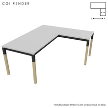 Load image into Gallery viewer, Duo 180 x 160 (CM) Corner Desk Grey with Shadow Grey &amp; Oak Legs

