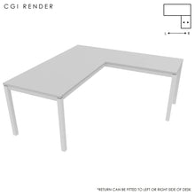 Load image into Gallery viewer, Duo 180 x 180 (CM) Corner Desk Grey with White Legs
