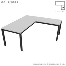 Load image into Gallery viewer, Duo 180 x 180 (CM) Corner Desk Grey with Shadow Grey Legs
