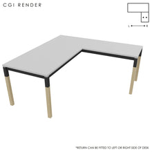 Load image into Gallery viewer, Duo 180 x 180 (CM) Corner Desk Grey with Shadow Grey &amp; Oak Legs
