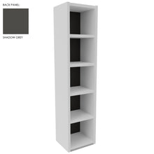 Load image into Gallery viewer, Roma Single Office Shelving Unit White with Lacquered Grey Back Panel
