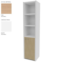 Load image into Gallery viewer, Roma Single Office Cabinet in White &amp; Oak Finish (Right Hand Opening)
