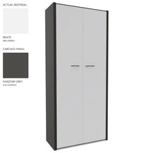 Load image into Gallery viewer, Roma Double Office Cupboard in Shadow Grey &amp; White Finish
