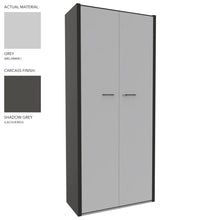 Load image into Gallery viewer, Roma Double Office Cupboard in Grey &amp; Shadow Grey Finish
