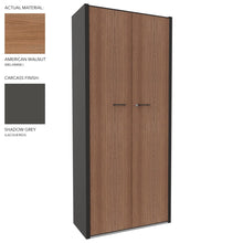 Load image into Gallery viewer, Roma Double Office Cupboard in Shadow Grey &amp; American Walnut Finish
