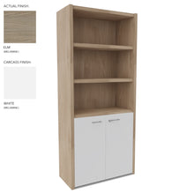 Load image into Gallery viewer, Roma Office Cabinet with Shelves in Elm and White Finish

