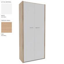 Load image into Gallery viewer, Roma Double Office Cupboard in Oak &amp; White Finish
