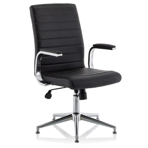 Laurel Black Office Chair No Wheels