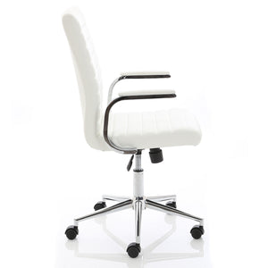 Laurel White Office Chair Side