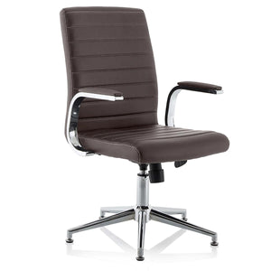 Laurel Brown Office Chair No Wheels