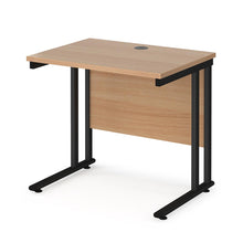 Load image into Gallery viewer, Maestro Slimline 800 Beech Black Office Desk
