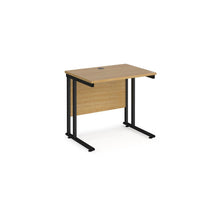 Load image into Gallery viewer, Maestro Slimline 800 Oak Black Office Desk
