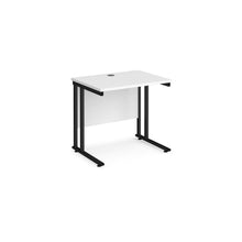 Load image into Gallery viewer, Maestro Slimline 800 White Black Office Desk
