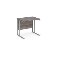 Load image into Gallery viewer, Maestro Slimline 800 Grey Oak Silver Office Desk
