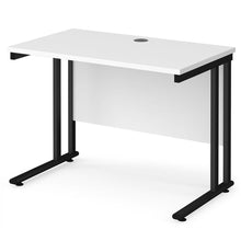 Load image into Gallery viewer, Maestro Slimline 1000 White Black Office Desk
