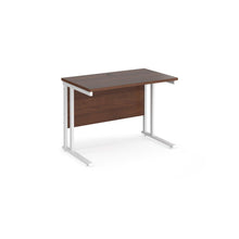 Load image into Gallery viewer, Maestro Slimline 1000 Walnut White Office Desk
