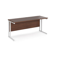 Load image into Gallery viewer, Maestro Slimline 1600 Walnut White Office Desk
