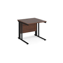 Load image into Gallery viewer, Maestro 800 Walnut Black Wire Management Desk
