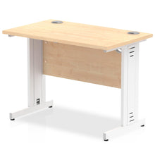 Load image into Gallery viewer, Impulse Slim 1000 Maple White Wire Management Desk
