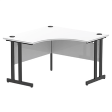 Load image into Gallery viewer, Small Corner Desk White &amp; Black
